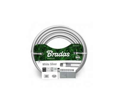 Шланг поливочный 5-ти слойный NTS WHITE SILVER 3/4" 20м, система анти скручивания "Bradas", Италия наличный и безналичный расчет