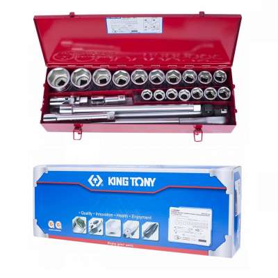 Набор инструментов торцевых головок 3/4 дюйма 21-50 мм, 23 предмета, в кейсе, KING TONY, 6323MR наличный и безналичный расчет