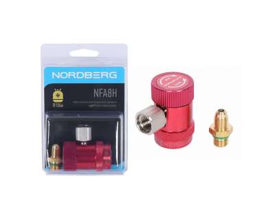 Муфта быстросъемная NORDBERG R134a, высокое давление, красная NFA4H наличный и безналичный расчет
