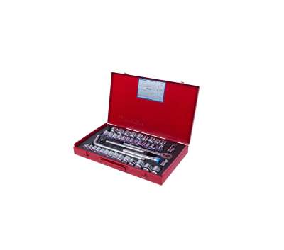 Набор двенадцатигранных торцевых головок с принадлежностями (1/2”, 8-32 мм, 43 предмета) KING TONY 4044CR наличный и безналичный расчет