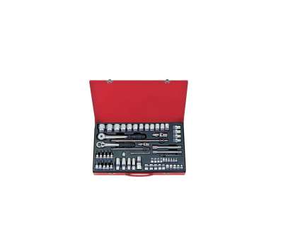 Набор двенадцатигранных торцевых головок с принадлежностями (1/4”, 3/8”, 1/2”, 4-32 мм, 62 предмета) KING TONY 9063MR01 наличный и безналичный расчет