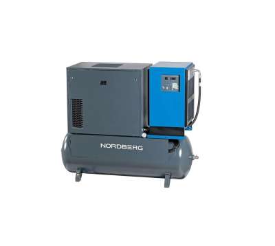 Винтовой компрессор NORDBERG 11 кВт, 10 Бар, 1400л/мин, ресивер 500 л, осушитель NCS500/1400-10D наличный и безналичный расчет