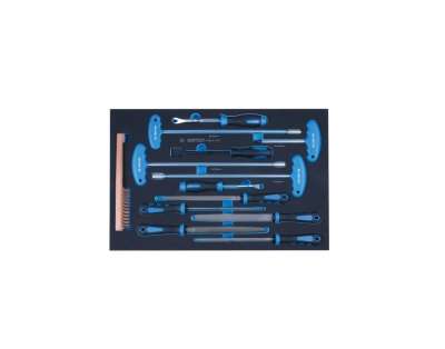 Набор напильников, торцевых отверток, съемников клипс и металлической щетки, ложемент, 13шт KING TONY 9-90413TQV наличный и безналичный расчет