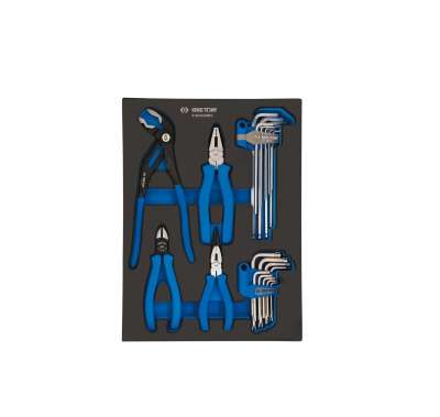 Набор пассатижей, шестигранников и TORX Г-образных ключей KING TONY ложемент, 22 предмета 9-90222MRV наличный и безналичный расчет