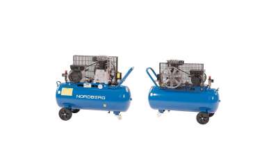 Компрессор поршневой NORDBERG с ременной передачей, 220 В, ресивер 100 л, 446 л/мин NCE100/480 наличный и безналичный расчет