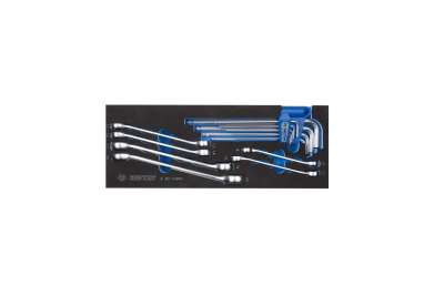 Набор разрезных ключей и шестигранники Г-образные, ложемент, 15шт KING TONY 9-90135MRV наличный и безналичный расчет