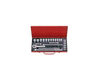 Набор шестигранных торцевых головок с принадлежностями (1/2”, 10-32 мм, 24 предмета) KING TONY 4526MR наличный и безналичный расчет