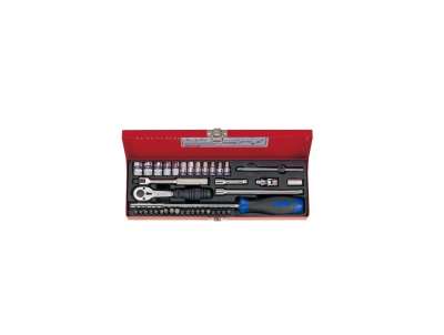 Набор шестигранных торцевых головок с принадлежностями 1/4