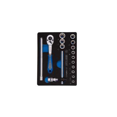 Набор шестигранных торцевых головок с принадлежностями KING TONY 1/4