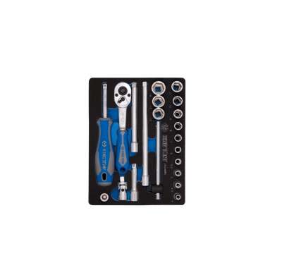 Набор шестигранных торцевых головок с принадлежностями KING TONY 1/4