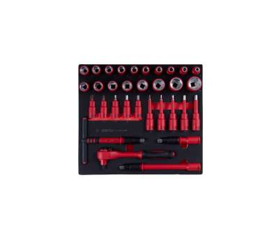 Набор торцевых диэлектрических головок с принадлежностями KING TONY 1/2