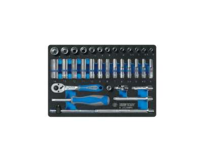 Набор торцевых головок с принадлежностями 1/4