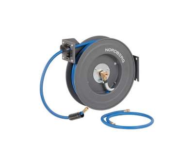 Шланг воздушный гибридный на стальной катушке PVC 10x15 мм, 20 м NORDBERG HR1020RPVC наличный и безналичный расчет