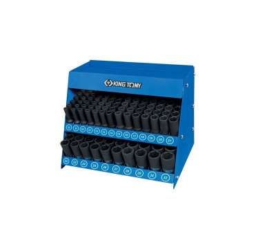 Стенд с ударными глубокими торцевыми головками 1/2 KING TONY 8-32 мм, серия 4435М 166 предметов 4466MP наличный и безналичный расчет