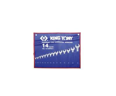 Набор комбинированных ключей, 8-24мм, чехол из теторона, 14шт KING TONY 1215MRN01 наличный и безналичный расчет