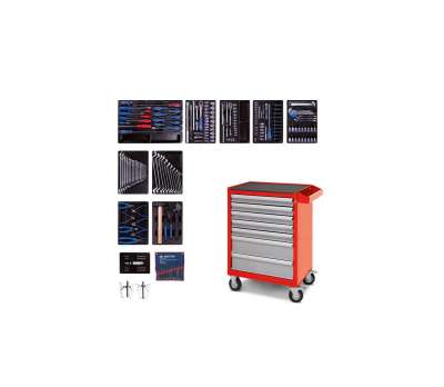 Набор инструментов в красной тележке, 204 предмета KING TONY 934-100AMR наличный и безналичный расчет
