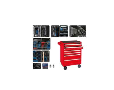 Набор инструментов в красной тележке KING TONY 204 предмета 934-100MR наличный и безналичный расчет