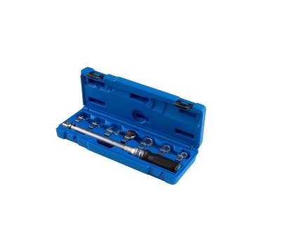 Динамометрический ключ KING TONY серии FIT 9х12 мм с набором насадок 10-17 мм, 4-20 Нм, кейс 345102D08MR наличный и безналичный расчет