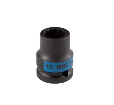 Головка торцевая ударная 12-гранная KING TONY 15 мм, 1/2DR 453015M наличный и безналичный расчет