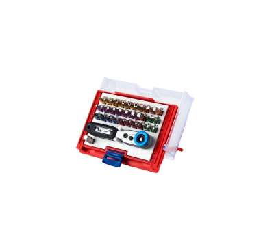 Набор вставок бит 1/4, TORX, HEX, PZ, PH, SLOT, 33 предмета МАСТАК 058-10033C наличный и безналичный расчет